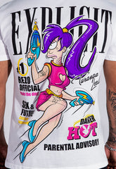 Camiseta Blanca Leela Explicit | Futurama